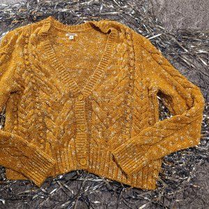 NWOT Goodthreads Cropped Cable V-Neck Cardigan